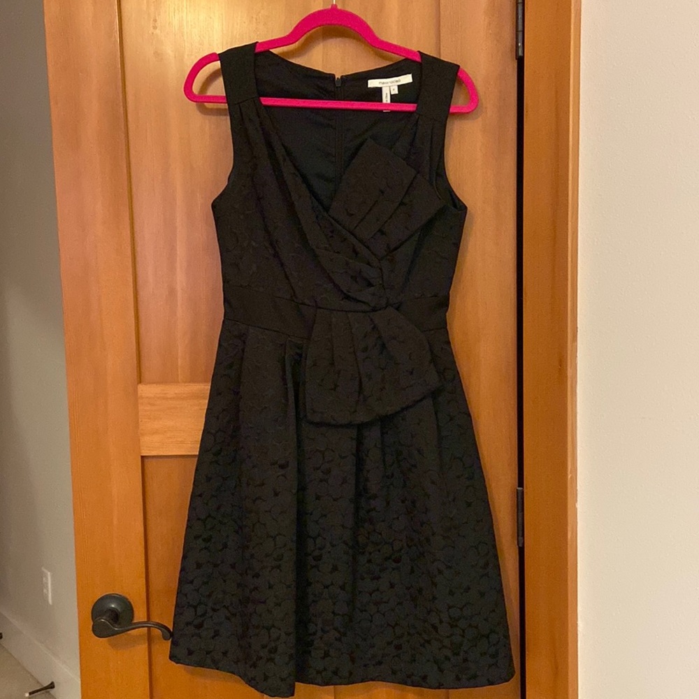 Max and Cleo Black Brocade Cocktail Dress